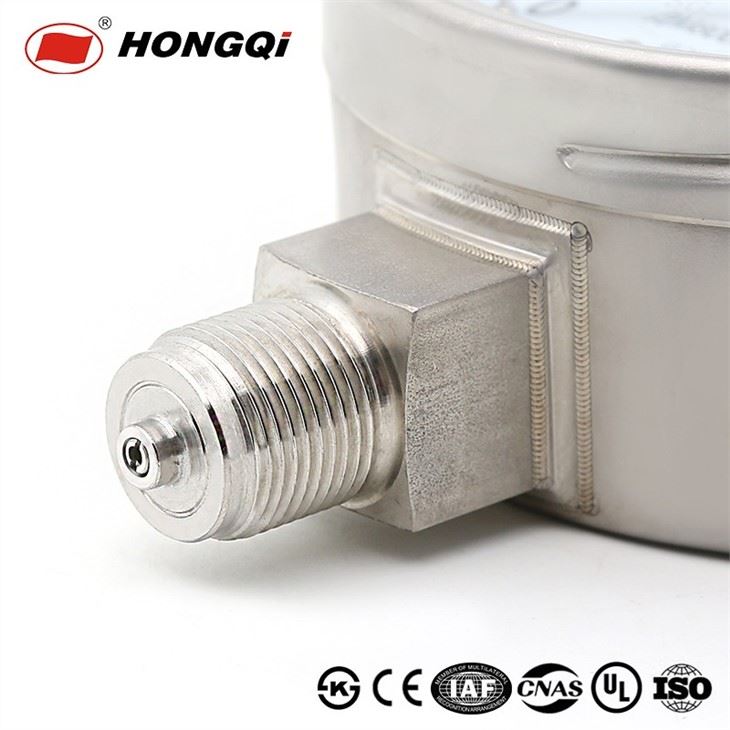 HongQi Brand All Stainless Steel Manometer Liquid Filled Anti-Vibration Pressure Gauge Meter Manufacture