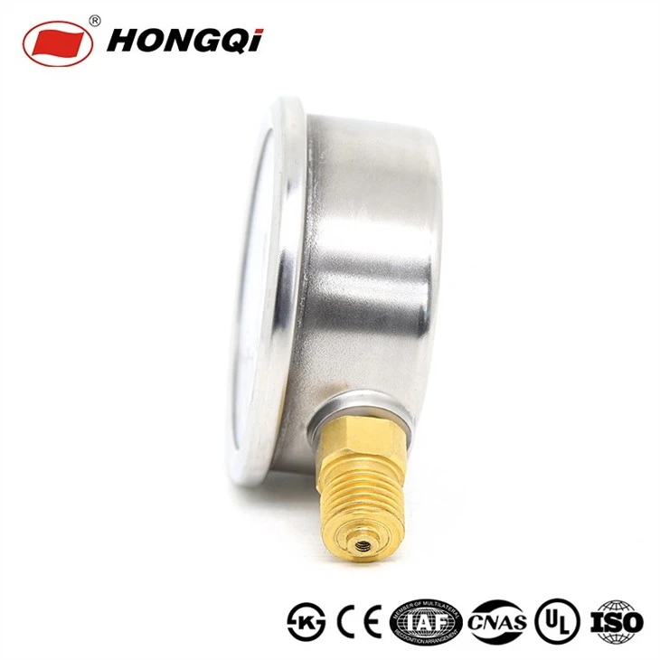 Hongqi Stainless Steel Case Shockproof Pressure Gauge