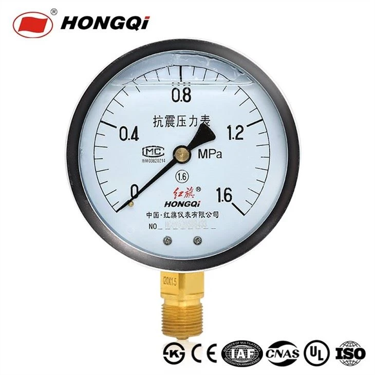 Liquid Filled / Oil Manometer Stainless Steel Pressure Gauge
