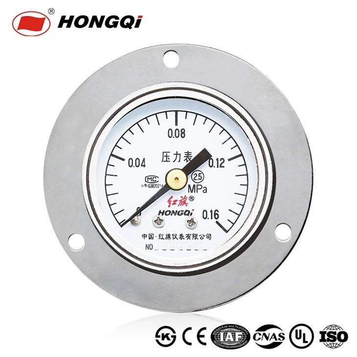 Y-40 Ceangal Siar 0-0.16MPa Tomhsaire Brú Cruach Péinte Duibhe agus Flanged